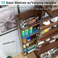 72 Inch Tall Farmhouse Kitchen Pantry Cabinet Stylish Storage Cupboard