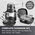 20-Piece Aluminum Ultra Durable Non Stick Diamond Infused Cookware and Bakeware Set