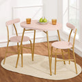Best Choice Products 3 Piece Modern Oval Dining Table Set, Small Kitchen Dinette W/2 Chairs Black/Black