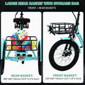 ABORON 3.0 Fat Tire Electric Trike for Senior Foldable E Bike, 500W Motorized Tricycle Adult 20" Folding 3 Wheel Electric Commute Bike Trike W/48V