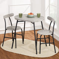 Best Choice Products 3 Piece Modern Oval Dining Table Set, Small Kitchen Dinette W/2 Chairs Black/Black