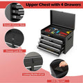 2 in 1 Rolling Tool Chest, 5-Drawer Tool Storage Cabinet with Wheels, Adjustable Shelf, Tool Box Organizer for Garage Warehouse Workshop