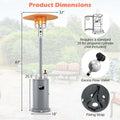 50,000 BTU Propane Outdoor Heater, Round Patio Heater with Stainless Steel Burner, Tip Over, Flame Out Protection, Wheels, CSA Certificated