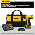 DEWALT 20V Max Cordless Drill/Driver Kit, Compact, 1/2 Inch (DCD771C2), Yellow