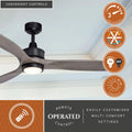 Vaxcel Curtiss Satin Brass Mid Century Modern MCM Wood Propeller Ceiling Fan with LED Light Kit and Remote
