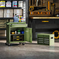 2 in 1 Rolling Tool Chest, 5-Drawer Tool Storage Cabinet with Wheels, Adjustable Shelf, Tool Box Organizer for Garage Warehouse Workshop