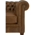 Hancock Tufted Top Grain Italian Leather Chesterfield Sofa Dimensions: 31" H x 86" W x 40" D
