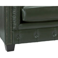 Hancock Tufted Top Grain Italian Leather Chesterfield Sofa Dimensions: 31" H x 86" W x 40" D