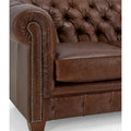 Hancock Tufted Top Grain Italian Leather Chesterfield Sofa Dimensions: 31" H x 86" W x 40" D