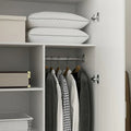Freestanding 2 Door Bedroom Armoire with Hanging Rod