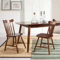 Set of 2 SAFAVIEH Margretta Spindleback Windsor Dining Chairs Dimensions: 17" W x 19" L x 34" H