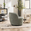 Modern Swivel Barrel Chair with 360 Degree Rotation Single Fabric Accent Chair
