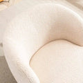 Modern Swivel Barrel Chair with 360 Degree Rotation Single Fabric Accent Chair