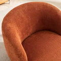 Modern Swivel Barrel Chair with 360 Degree Rotation Single Fabric Accent Chair