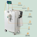 24 in Checked Luggage with Front Pocket, USB Charging Port, Built in Lock Carry on Suitcase, Cup Holder and Phone Holder, Medium Hardside Suitcase