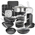20-Piece Aluminum Ultra Durable Non Stick Diamond Infused Cookware and Bakeware Set